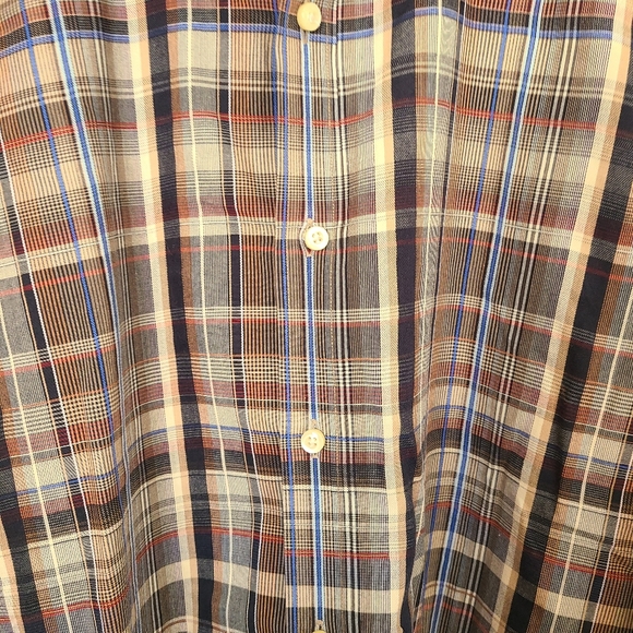 Thomas Dean Men's Long Sleeve Dress Shirt, Size: XL Color: Plaid Pattern - Picture 7 of 15
